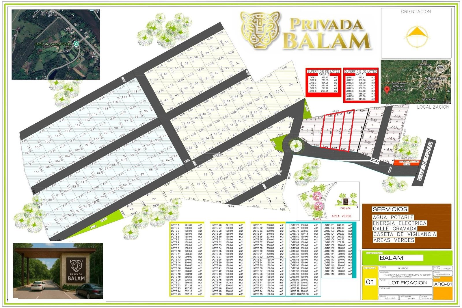Plano oficial del proyecto BALAM